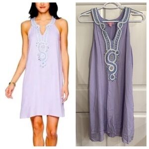 Lilly Pulitzer Purple Embellished Halter Sundress